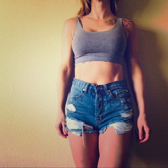 American Apparel Tops - American Apparel Tiny gray Crop top from